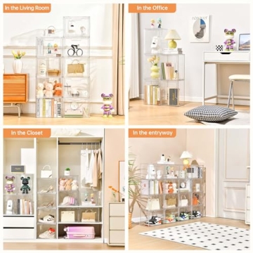 Stebopum Clear Acrylic Purse Organizer for Handbags, 5 Pack