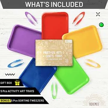 Art Tray Set for Kids - Crafting, Organizing, Learning Fun