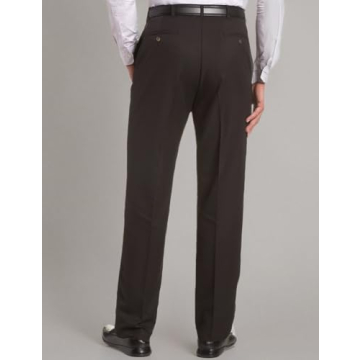 Sportoli Men's Classic Fit Dress Pants with Expandable Waist