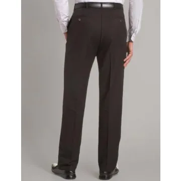 Sportoli Men's Classic Fit Dress Pants with Expandable Waist