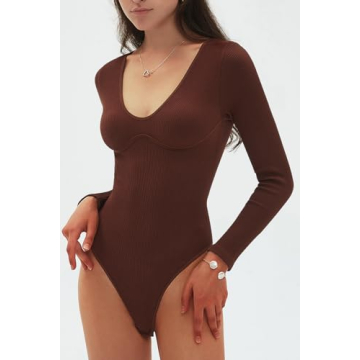 CHYRII Women's Sexy V Neck Bodysuit - Stylish & Comfortable