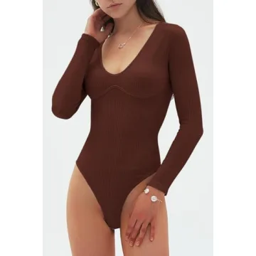 CHYRII Women's Sexy V Neck Bodysuit - Stylish & Comfortable