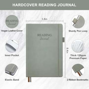 SIMSIMY Reading Journal with 104 Book Reviews, Book Journal for Book Lovers & Readers - Book Reviews...
