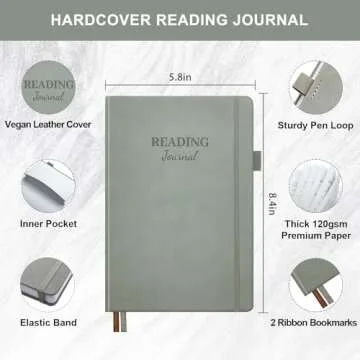 SIMSIMY Reading Journal with 104 Book Reviews, Book Journal for Book Lovers & Readers - Book Reviews...