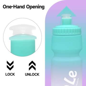 TooLe 24oz Bike Squeeze Water Bottle - BPA Free