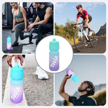TooLe 24oz Bike Squeeze Water Bottle - BPA Free