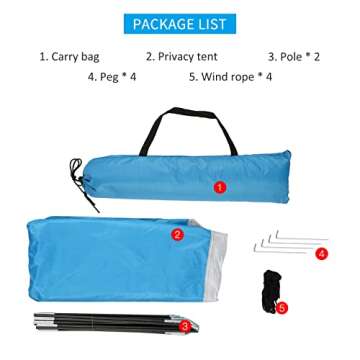 Taruor Shower Tent,Privacy Shelter Tent, Portable Outdoor Camping Beach Shower Tent Changing Room Tent Sun Rain Shelter with Window