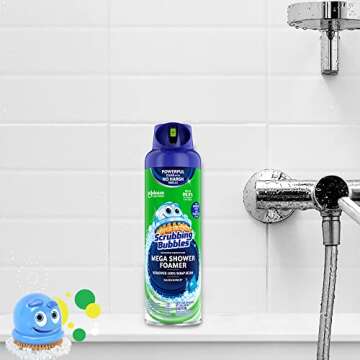 Scrubbing Bubbles Mega Bathroom and Shower Foamer Aerosol, Rainshower Scent, 20oz (Pack of 2)