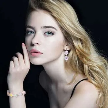 PAGOW 182Pcs Transparent Flower Beads, Mix Candy Colors Flower Bead Used for DIY Jewelry Findings Making Bracelet Wedding Decoration Embellishments（12mm）