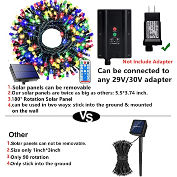 Ucutely Solar String Lights, 115 Ft Bright & Colorful Decor