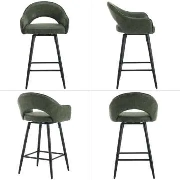 Purchase LukeAlon PU Leather Swivel Counter Stools