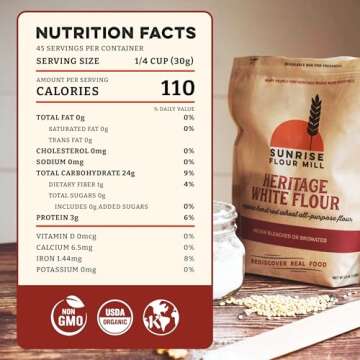 Sunrise Organic White Flour | Non-GMO Unbleached Baking Flour