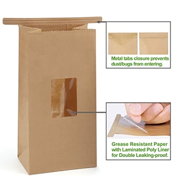 BagDream Bakery Bags 50 Pcs Grease Resistant Paper