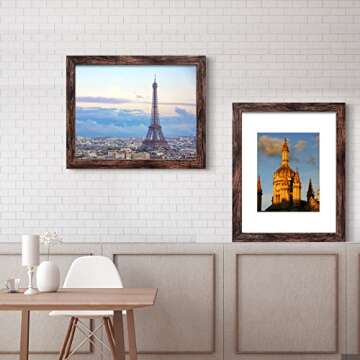 SESEAT 16x20 Picture Frame Brown, Display Pictures 11x14 with Mat or 16x20 without Mat, Photo Frames...