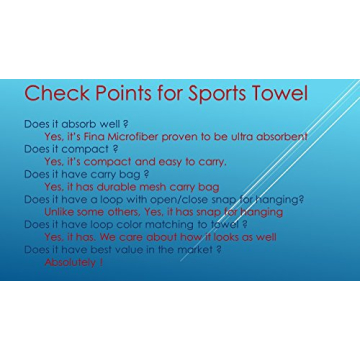 FINA Sports Microfiber Towel: Ultra Absorbent & Compact