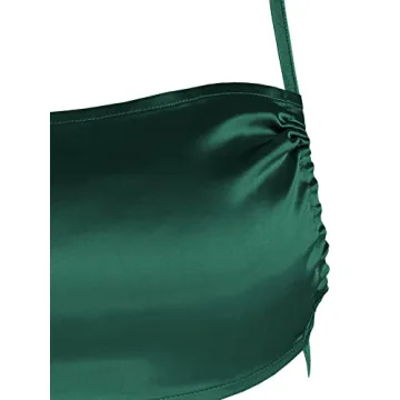 ZAFUL Women's 2 Piece Silky Satin One Shoulder Mini Dress