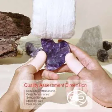 Rena Chris Gua Sha Facial Tools, Natural Jade Stone Guasha, Manual Massage Sticks for Jawline Sculpting and Puffiness Reducing, Gua Sha Facial Massage Tool, Skin-Care Tool (Purple)