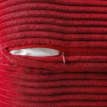 MIULEE Red Corduroy Pillow Covers Set of 2 for Decor