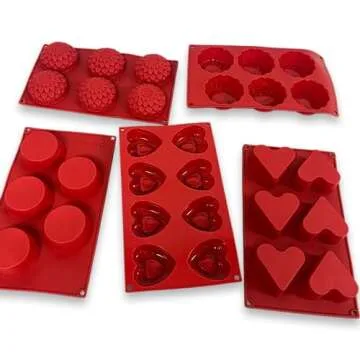 The First Ingredient High Heat Flexible Silicone Baking Mold (Dahlia - 3.89 Oz - 6 Cavities)