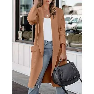 ANRABESS Women's Long Cardigan Sweater 2025 Fall Fashion Casual Oversized Knit Open Front Coatigan J...