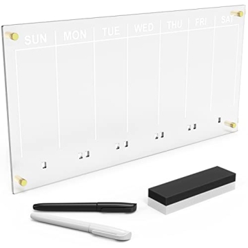 Acrylic Wall Calendar - Stylish Weekly Planner for Organization