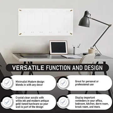 Acrylic Wall Calendar - Stylish Weekly Planner for Organization
