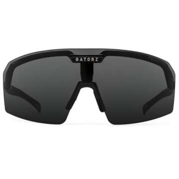 Gatorz Havok Sunglass, Stealth Graffitti Cerakote Frame, Engraved Logo, Smoke Polarized ANSI Z87.1+ Lens - Made in The USA