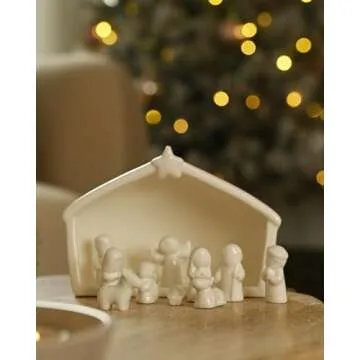 WDS 12 Pieces Wondrous Ceramic Nativity Set