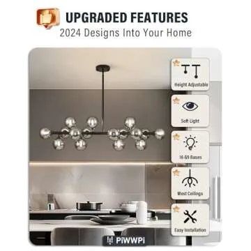 Stylish PiWWPi Glass Globe Chandelier for Every Room