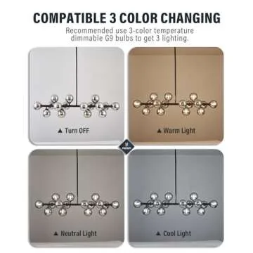 Stylish PiWWPi Glass Globe Chandelier for Every Room