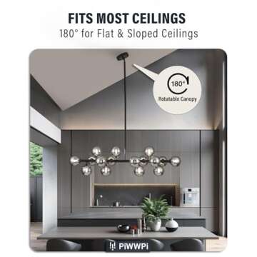 Stylish PiWWPi Glass Globe Chandelier for Every Room