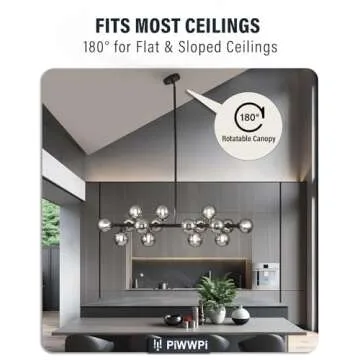 Stylish PiWWPi Glass Globe Chandelier for Every Room