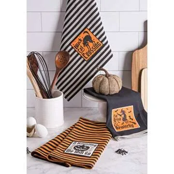 DII Happy Halloween Dishtowel Set - 3 Fun Cotton Towels