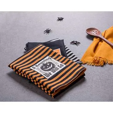 DII Happy Halloween Dishtowel Set - 3 Fun Cotton Towels