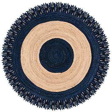 SAFAVIEH Cape Cod Collection Area Rug - 5' Round