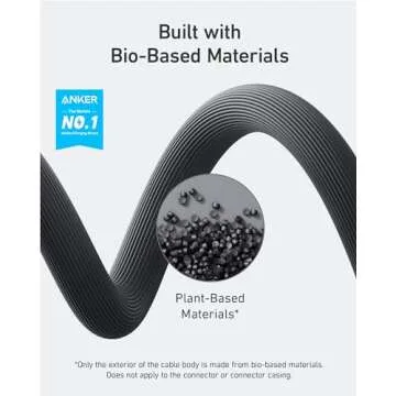 Anker 543 USB C to USB C Cable(240W,3FT),Bio-Based Charging Cable for iPhone 16/15 Series,MacBook Pro 2020, iPad Air 4 and More(USB 2.0,Phantom Black)