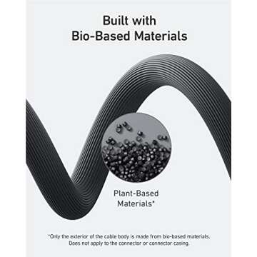 Anker 543 USB C to USB C Cable(240W,3FT),Bio-Based Charging Cable for iPhone 16/15 Series,MacBook Pro 2020, iPad Air 4 and More(USB 2.0,Phantom Black)