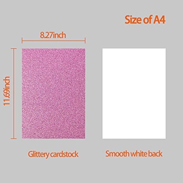 Premium Simetufy Glitter Cardstock for Crafts and DIY