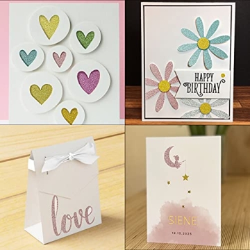 Premium Simetufy Glitter Cardstock for Crafts and DIY