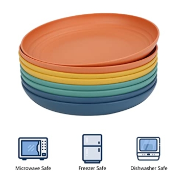 Homienly Eco-Friendly Microwave Safe Dinner Plates