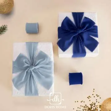 Shop DORIS HOME Dusty Blue Chiffon Ribbon for Crafting