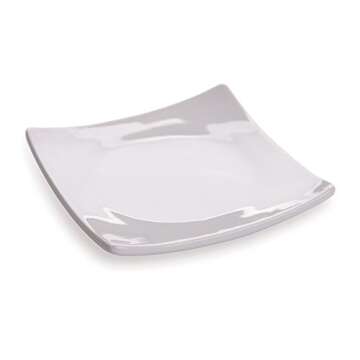 Restaurantware-3 Inch Square Mini Plates , 10 Square Small White Plates For Appetizers - Microwavabl...