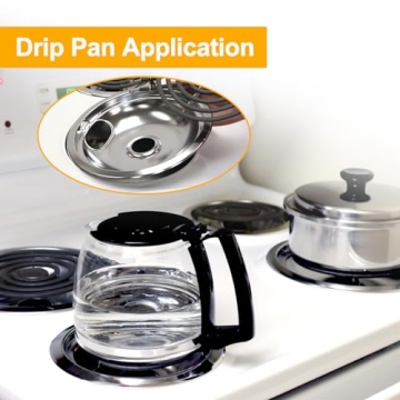 Chrome Electric Stove Drip Pans Set for Easy Replacement