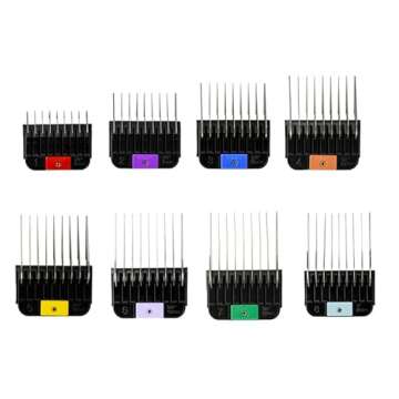 Wahl Professional Animal Stainless Steel Attachment Guide Comb Set for Detachable Blade Pet, Dog, Cat, and Horse Clippers (3390-100)