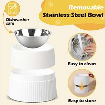 MSBC Elevated Dog Bowl - Perfect Feeder for Small Pets