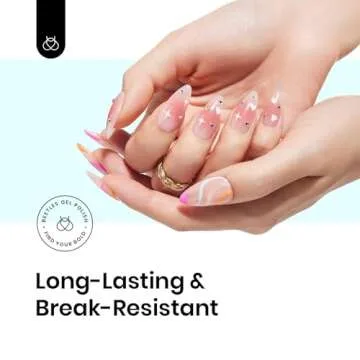 Beetles 9 in 1 Nail Glue Gel for Nail Tips and Clear Acrylic Nails Long Lasting, Curing Needed UV Extension Glue for Clear False Nail Tips and Clear Press on Nails, Nail Repair Treatment