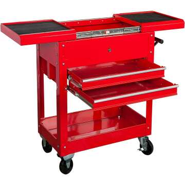 TCE Tool Cabinet Cart - 350 LBs Capacity, Black