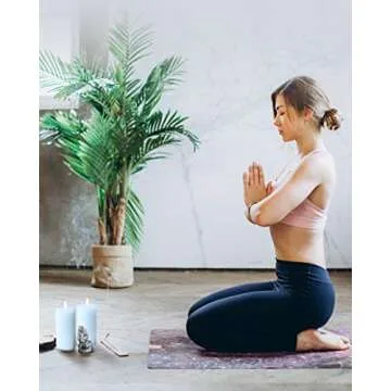 Mottled Pillar Candles by Bask - Set of 6-3" x 6" Dripless Unscented Candles in Light Blue for Home Decor, Relaxation & All Occasions