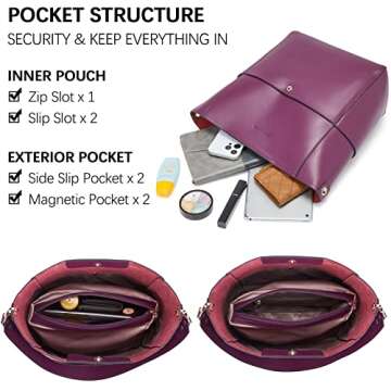 BOSTANTEN Women's Leather Designer Handbag in Purple