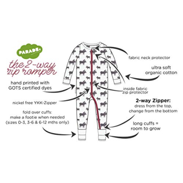 Soft Organic Cotton 2-Way Zipper Romper for Toddlers